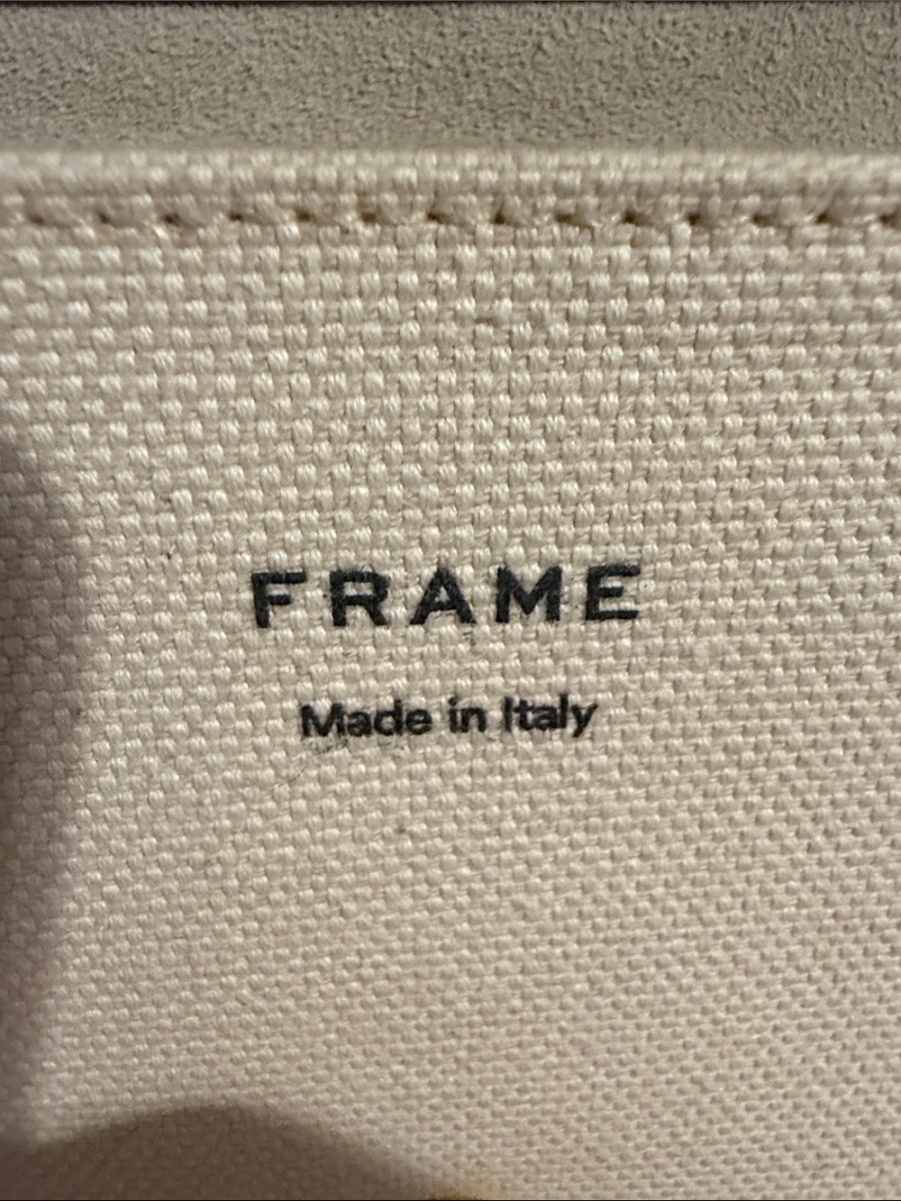 Frame Denim Cream and Black Crossbody with Gold Accent - Picture 2 of 4